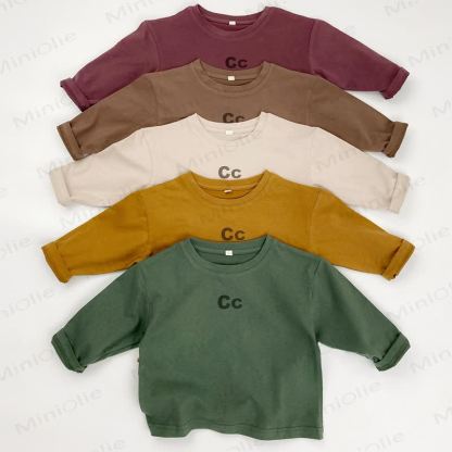 Letter CC Toddler Round Neck Tee - image 1