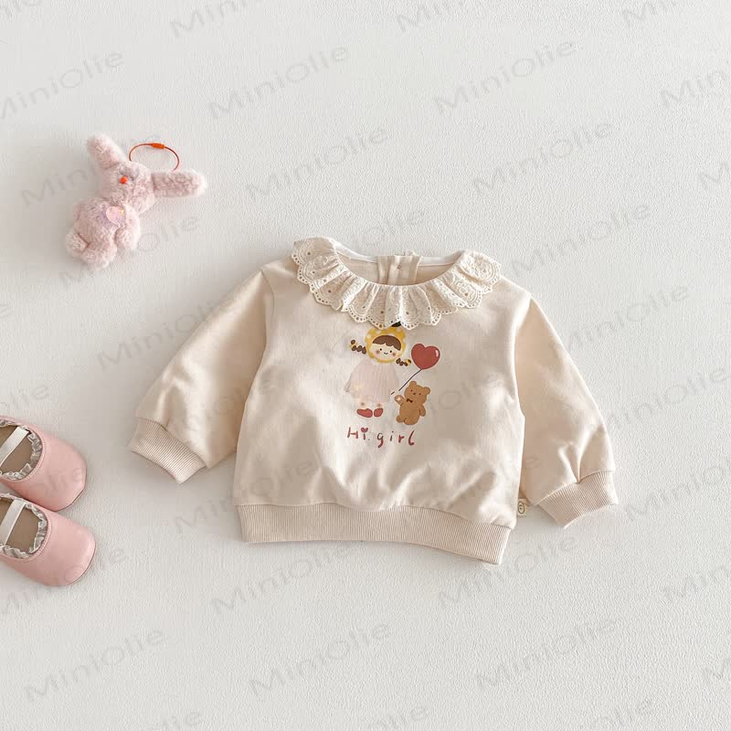 Baby Toddler Girl Lace Top/Bow Leggings - White Top - 3-5T - image 6