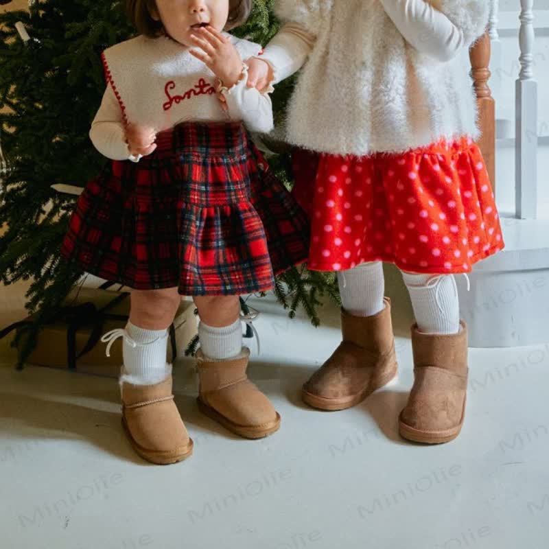 Baby Toddler Girl Red Plaid/Dot Sleeveless Dress - image 2