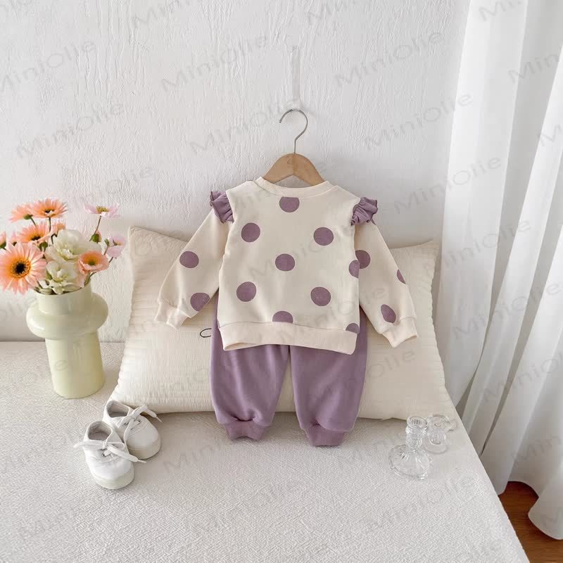 SMILE & LOVELY Baby Toddler Girl Dot 2-piece Set - image 2