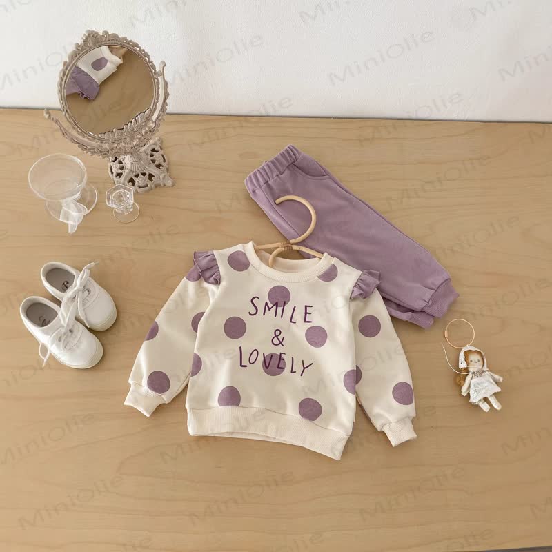 SMILE & LOVELY Baby Toddler Girl Dot 2-piece Set - image 4