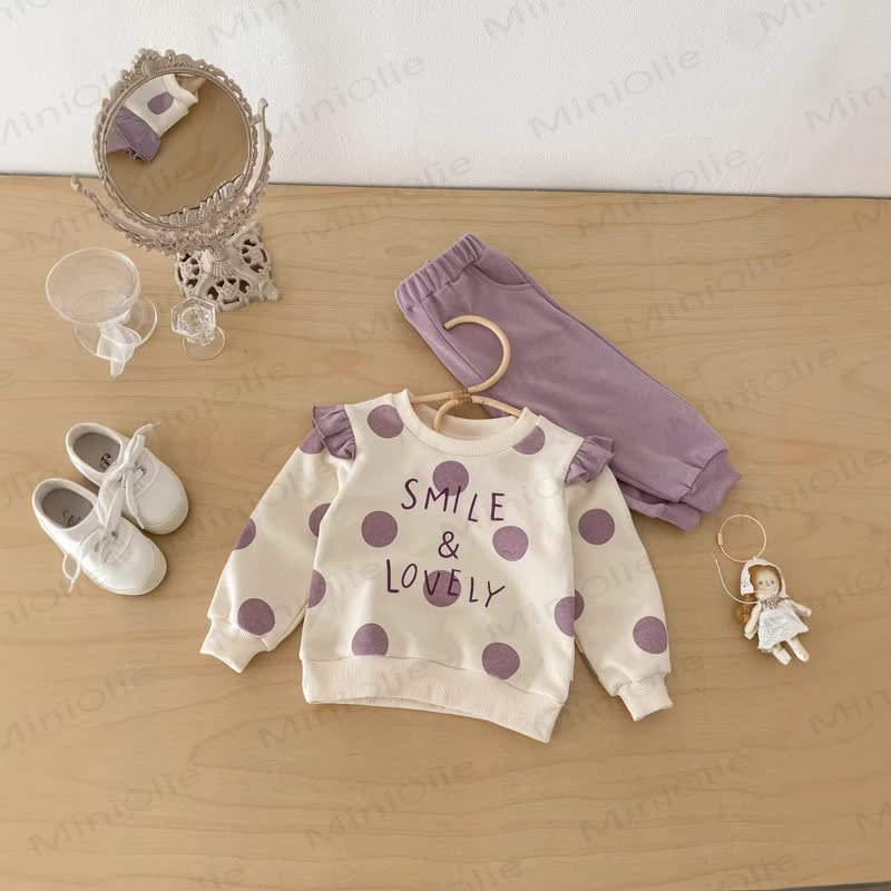 SMILE & LOVELY Baby Toddler Girl Dot 2-piece Set - image 4