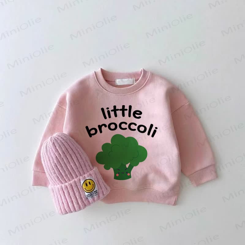  LITTLE BROCCOLI Baby Pink Girl Sweatshirt - Pink - 2-3T - image 1