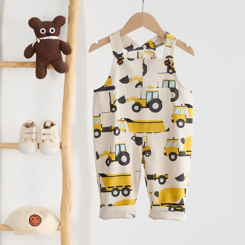 Baby Excavator Beige Overalls - image 2