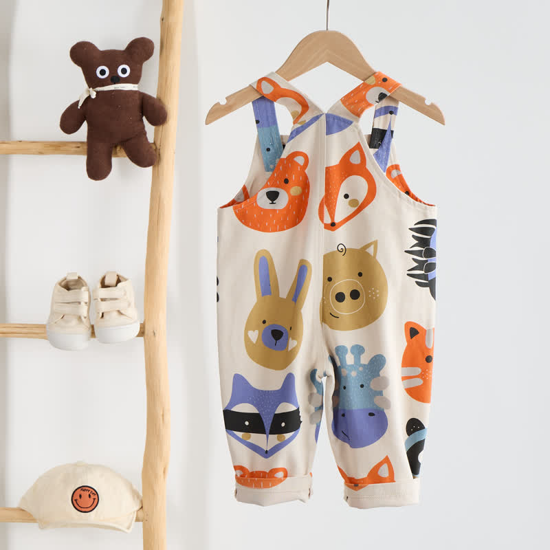 Baby Animal Beige Overalls - image 3