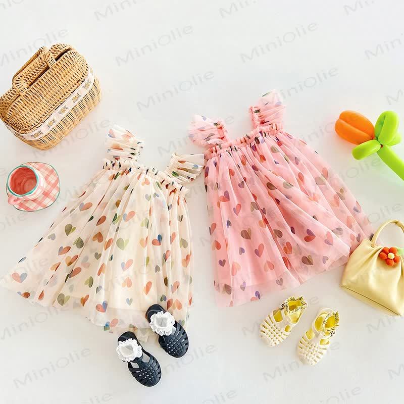 Baby Toddler Girl Love Flying Sleeves Dress - image 3