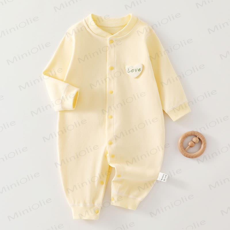LOVE Baby Heart Pajamas Romper - Yellow - 18-24M - image 2
