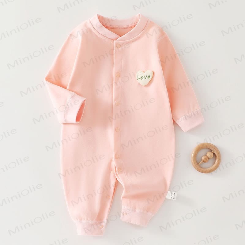 LOVE Baby Heart Pajamas Romper - Pink - 18-24M - image 7