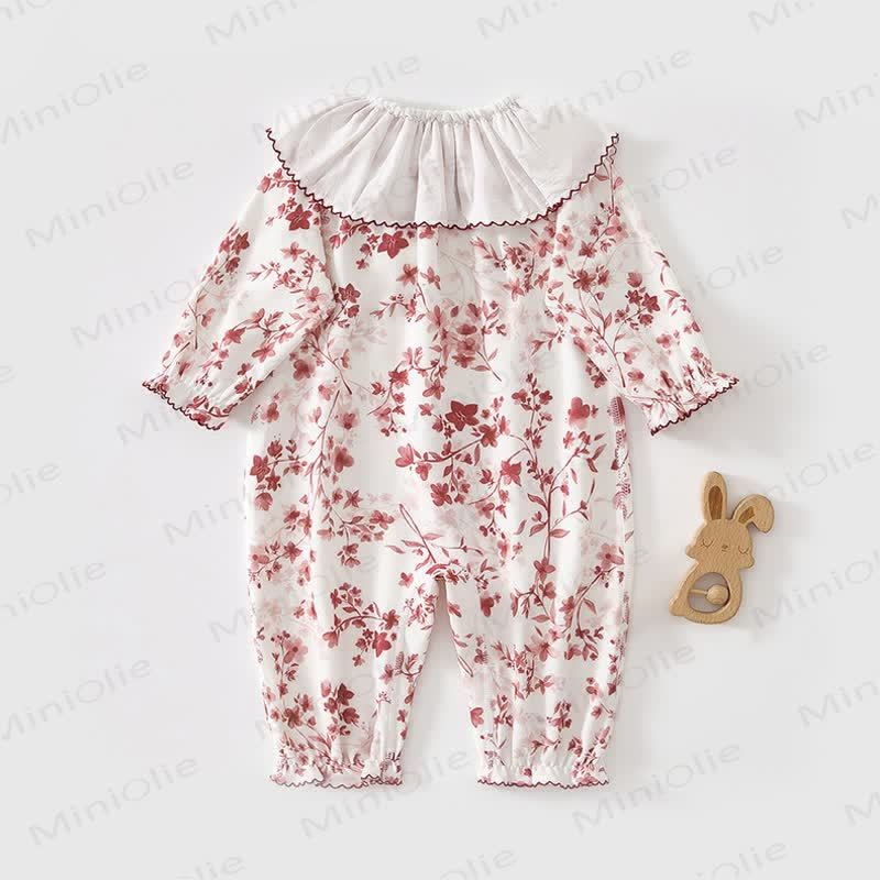 Baby Floral Tulip Collar Romper - image 2