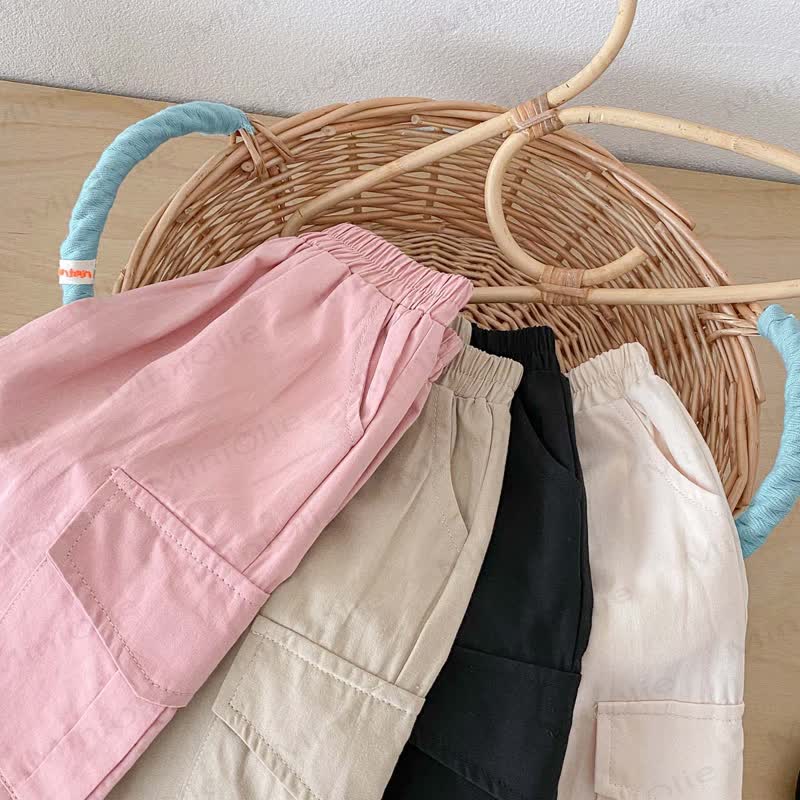 Baby Toddler Solid Color Worker Loose Pants - image 3