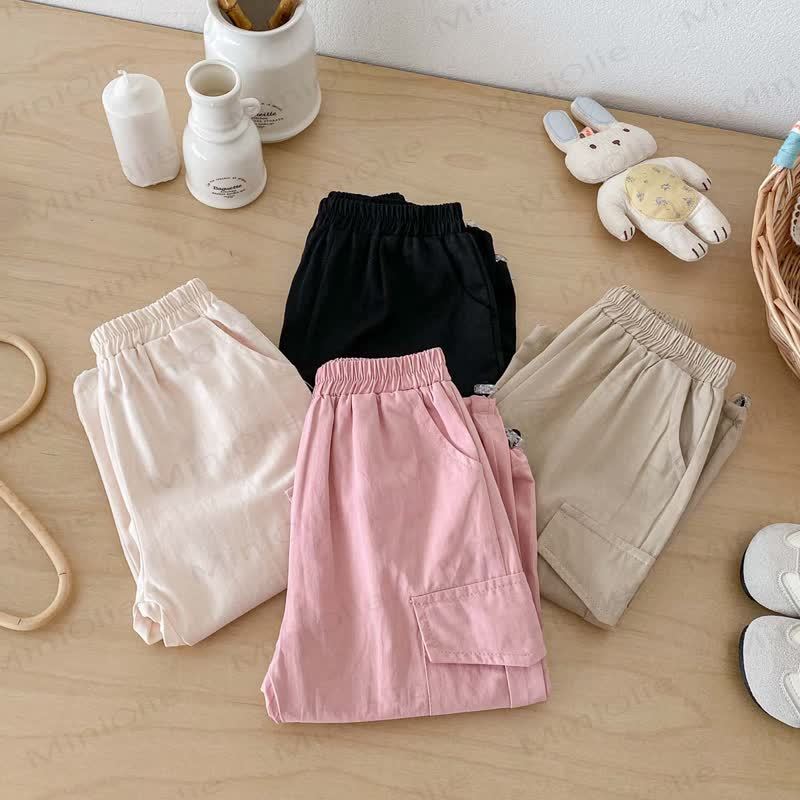 Baby Toddler Solid Color Worker Loose Pants - image 4