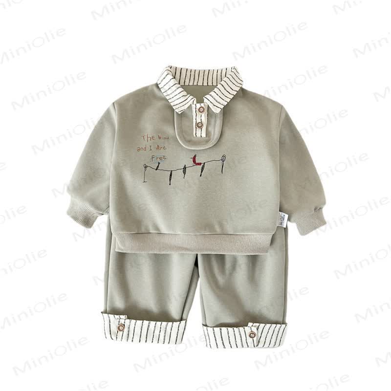 THE WIND AND I ARE FREE Baby Boy Stripe 2-piece Set - image 5