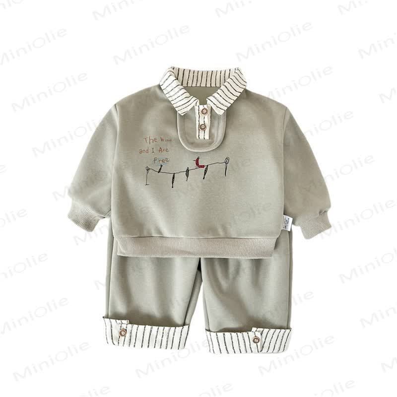 THE WIND AND I ARE FREE Baby Boy Stripe 2-piece Set - image 5