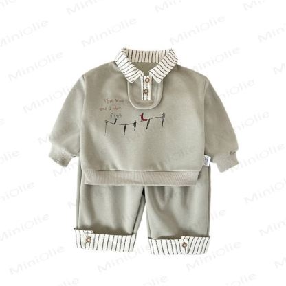 THE WIND AND I ARE FREE Baby Boy Stripe 2-piece Set - image 5