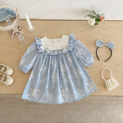 Toddler Kid Girl Flower Bow Dress - image 4