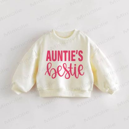 AUNTIE'S BESTIE Baby Toddler Sweatshirt - Cream - 3-5T - image 1