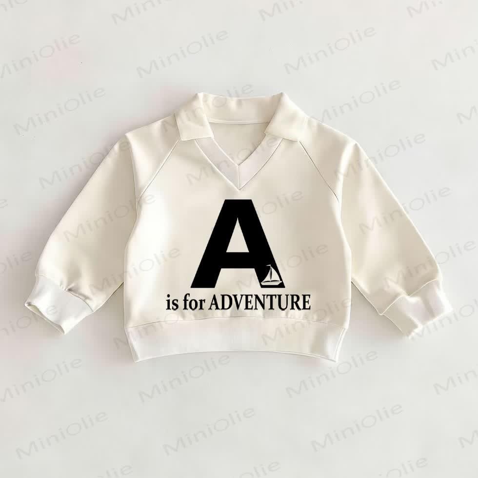 A IS FOR ADVENTURE Baby White Polo Top - White - 2-3T - image 1