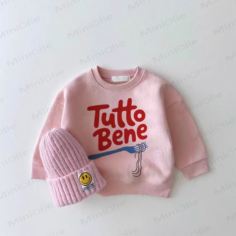 TUTTO BENE Baby Noodles Pink Girl Sweatshirt - Pink - 2-3T - image 1