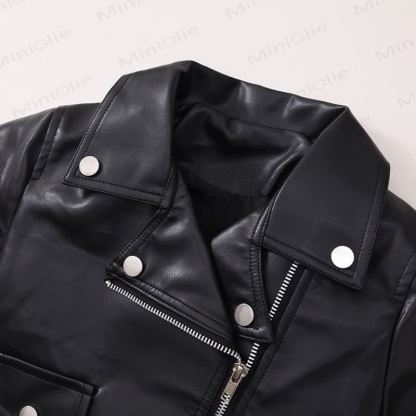 Toddler Girl Faux Leather Jacket - image 4