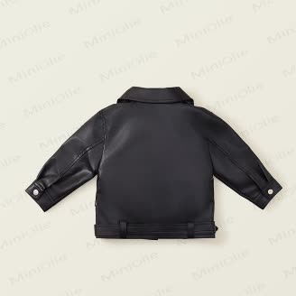Toddler Girl Faux Leather Jacket - image 3
