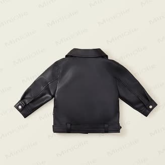 Toddler Girl Faux Leather Jacket - image 3