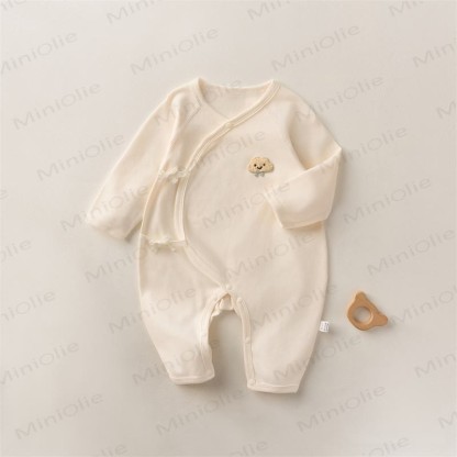 Baby Cloud Kimono All-cotton Romper - Beige - 3-6M - image 10