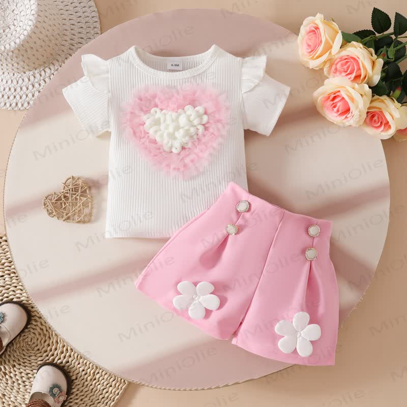 Baby Girl Love Flower Knit 2-piece Set - image 5