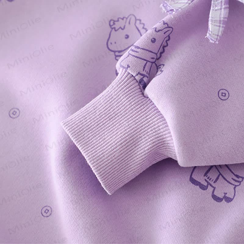 Baby Toddler Girl Horse Bow Plaid 2-piece Set - image 11