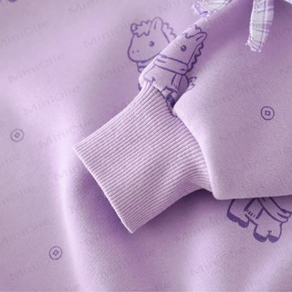 Baby Toddler Girl Horse Bow Plaid 2-piece Set - image 11