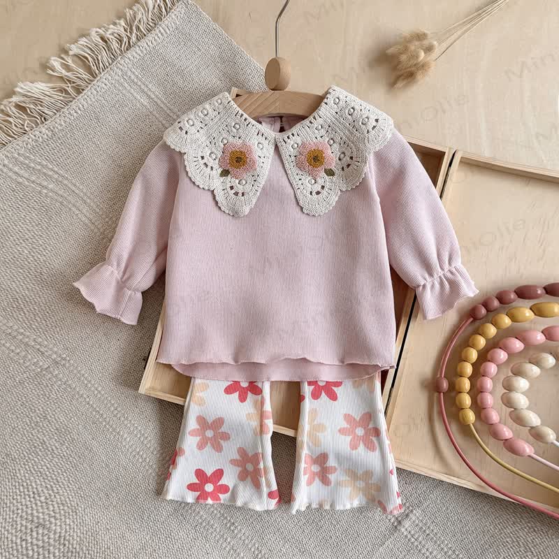 Baby Girl Floral Lace 2-piece Set - image 3