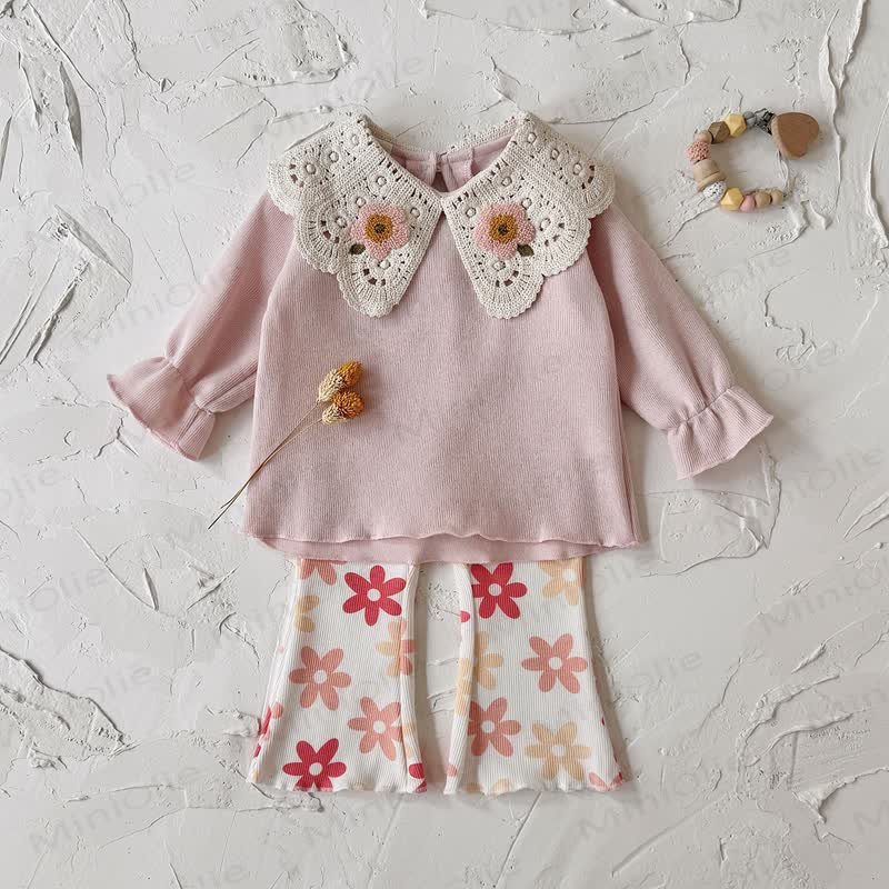 Baby Girl Floral Lace 2-piece Set - image 6