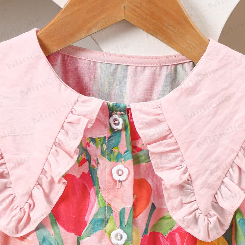 Baby Toddler Girl Lapel Flower Dress - image 4