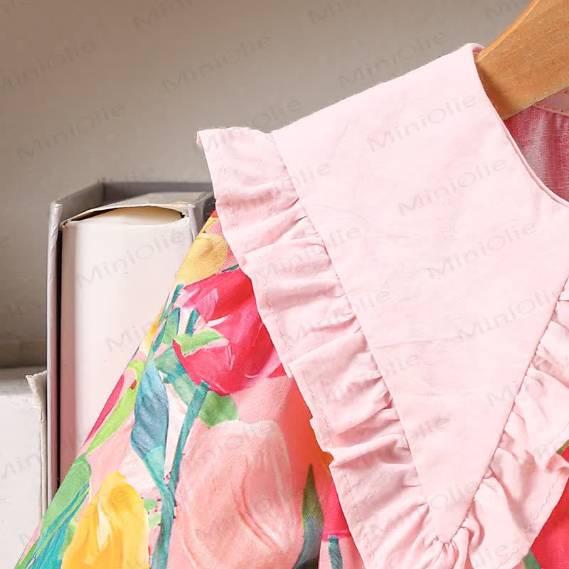 Baby Toddler Girl Lapel Flower Dress - image 8