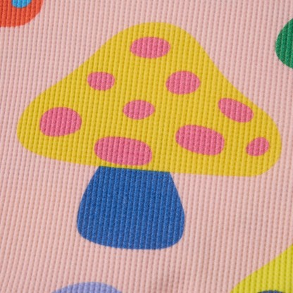 Baby Waffle Colorful Mushroom Sweatshirt 2-piece Set - image 4