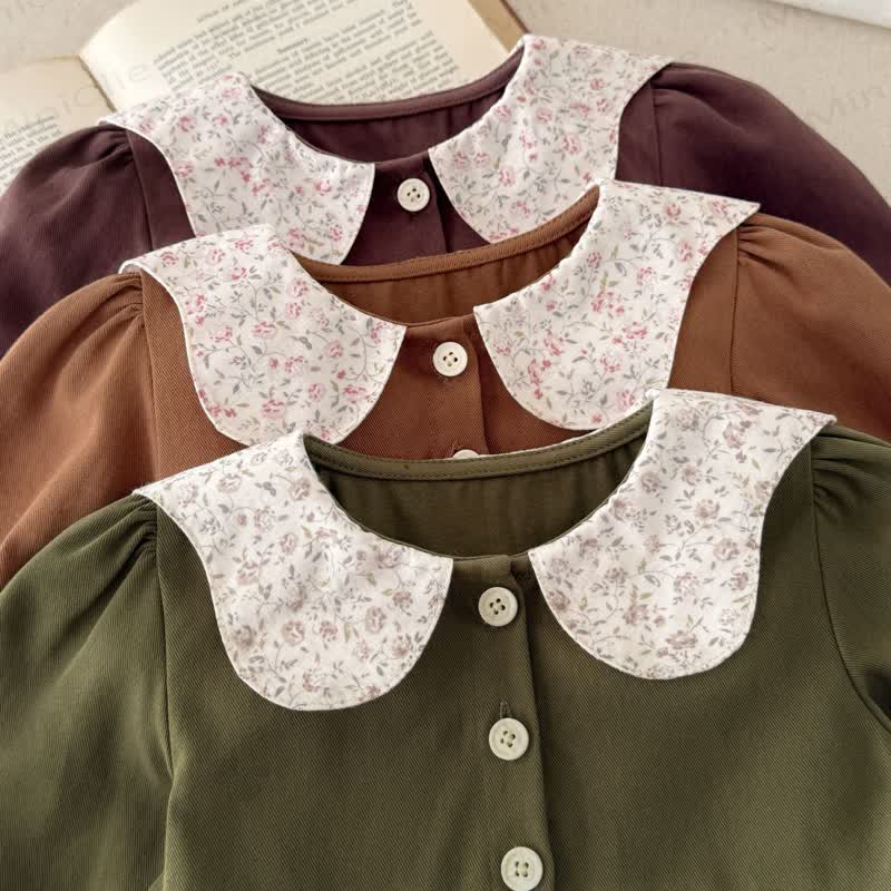 Baby Toddler Girl Lapel Floral Lace Dress - image 6