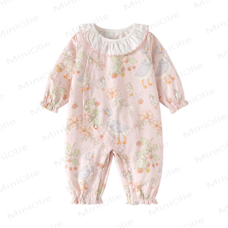 Baby Floral Animal Romper - Pink Goose - 12-18M - image 15