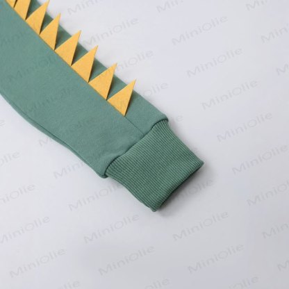 Toddler Boy Dinosaur Zip Green Hoodie - image 3