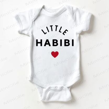 LITTLE HABIBI Baby Love White Bodysuit - White - 18-24M - image 1