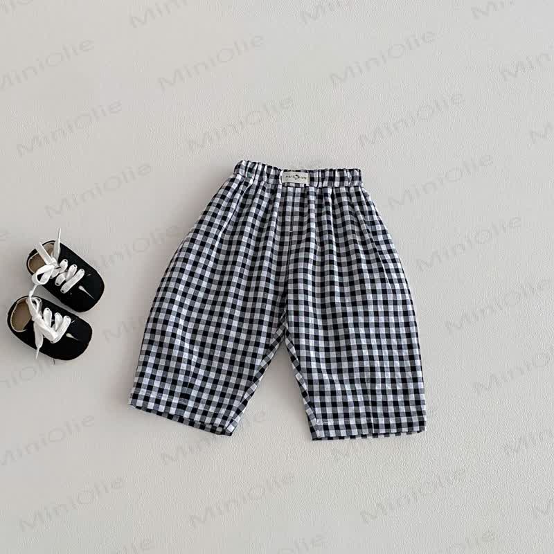 Baby Toddler Plaid Pants - Black White Plaid - 5-7T - image 8