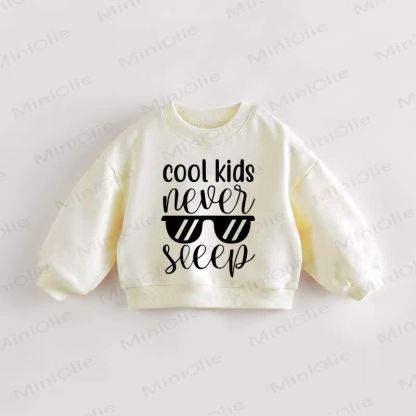 COOL KIDS NEVER SLEEP Baby Toddler Sweatshirt - Cream - 3-5T - image 1