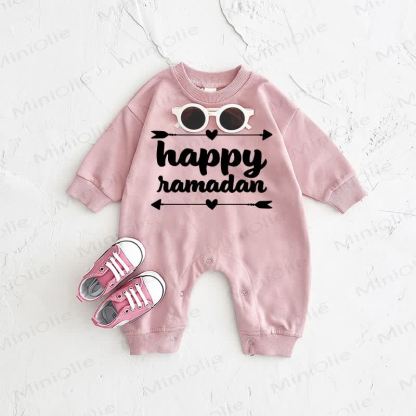 HAPPY RAMADAN Baby Pink Romper - Pink - 2-3T - image 1