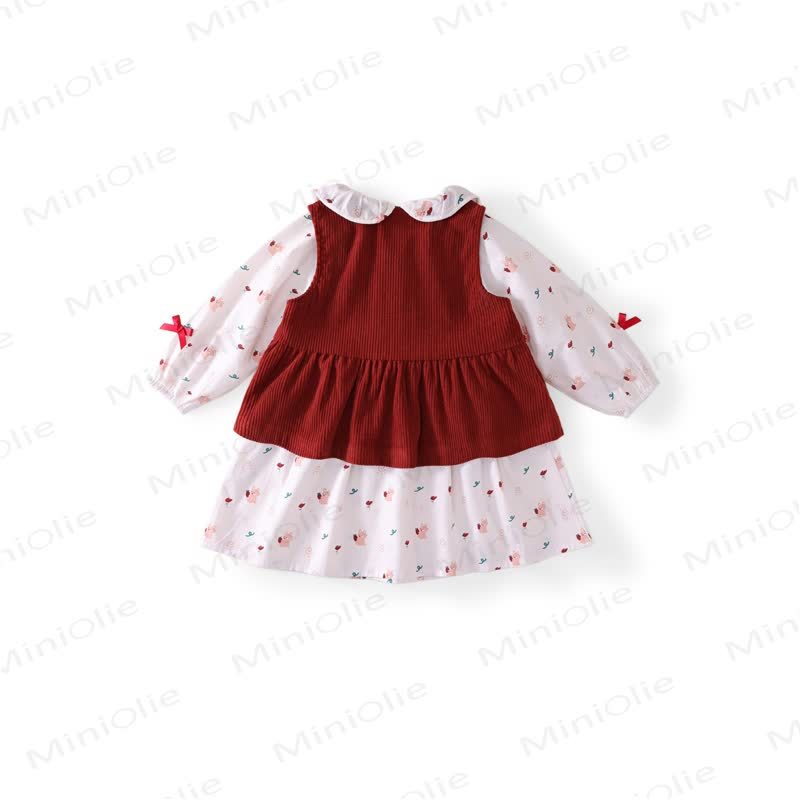 Toddler Kid Girl Bunny Bow Dress/Cord Tank Top - image 3