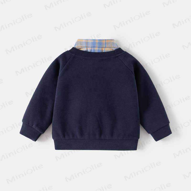 Kid Boy Fake 2pcs Bear Sweatshirt - image 3