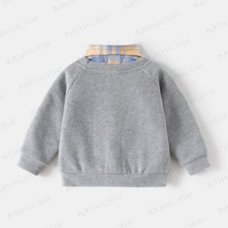 Kid Boy Fake 2pcs Bear Sweatshirt - image 9