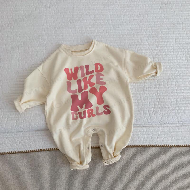 WILD LIKE MY CURLS Baby Toddler Romper - Beige - 2-3T - image 1