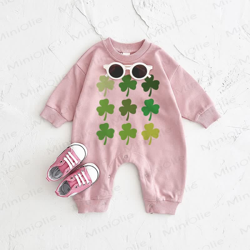 Baby Lucky Clover Pink Romper - Pink - 2-3T - image 1