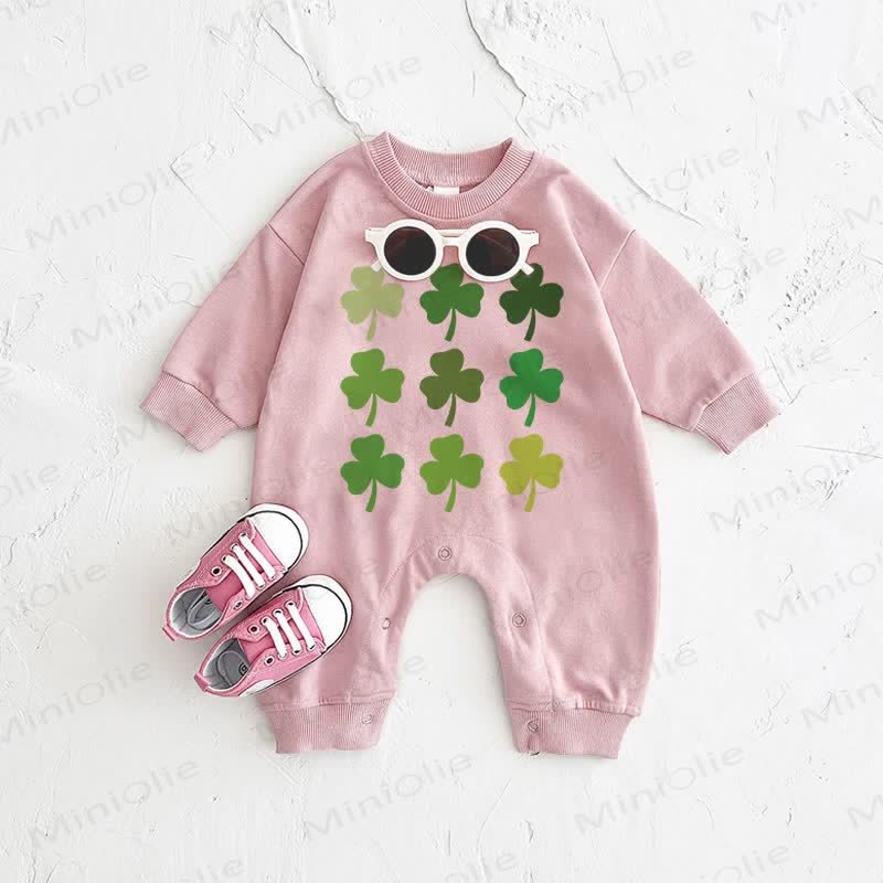 Baby Lucky Clover Pink Romper - Pink - 2-3T - image 1