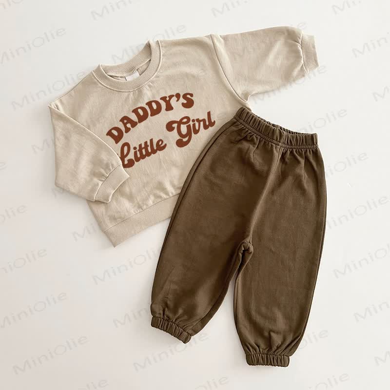 DADDY'S LITTLE GIRL Baby Brown Beige 2-piece Set - Brown Beige - 2-3T - image 1