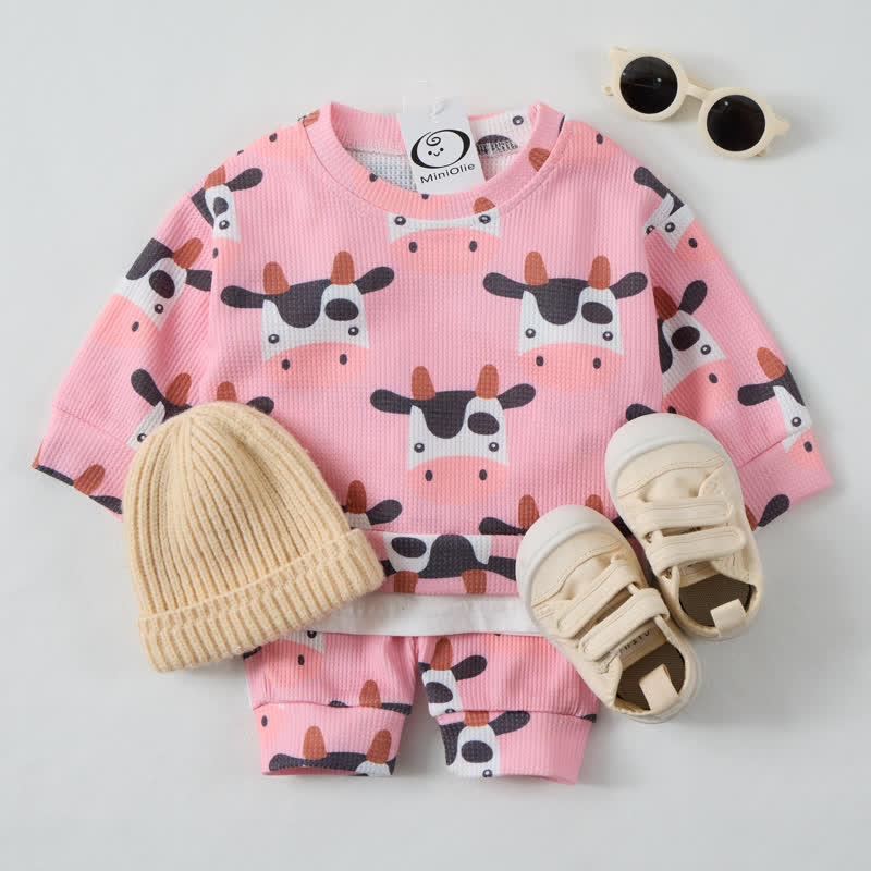 Baby Cow Pink Waffle 2-piece Set - image 2