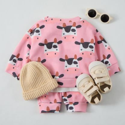 Baby Cow Pink Waffle 2-piece Set - image 3